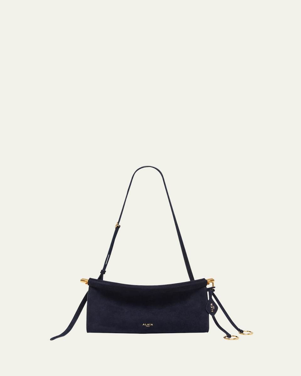 Le Click East-West Suede Shoulder Bag